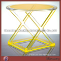 Acrylic furniture round yellow table/desk/chair